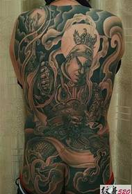 Cool mythical character Erlang God tattoo