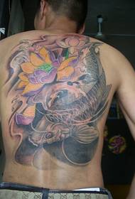Nanchang Angel Branded Tattoo Show Picture Works: Full Back Catfish Tattoo Pattern