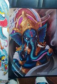 Full back elephant tattoo artwork