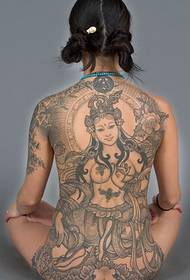 Abundante patrón de tatuaxe de costas completas