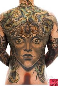 Full back Medusa tattoos