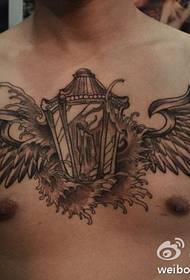 a chest tattoo pattern on the chest