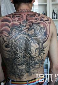 Tatuaj din spate complet model de tatuaj de dragon de tatuaj Buddha