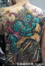 Full-fledged Fengshen Bai Ghost color tattoo berfungsi menghargai gambar