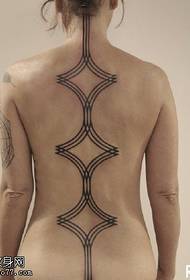 Galloping geometric lines tattoo pattern