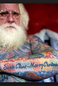 Super cute full Santa tattoo pattern