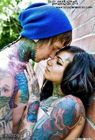 European and American couples tattoo designs