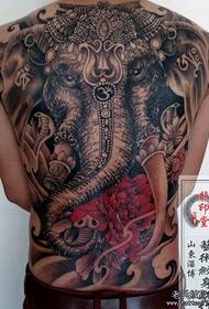 Ihmisen selkä super komea klassinen täyden selkän jumalan tatuointikuvio