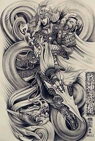 Atmospheric full back Zhao Yun tattoo manuscript