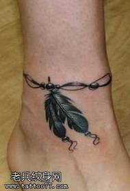 Beautiful anklet tattoo on the feet