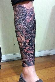 bag calf black and white classic evil dragon tattoo tattoo