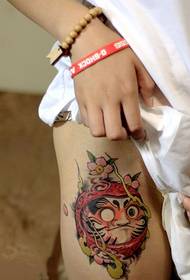 sexy leg Japanese style Dharma creative tattoo