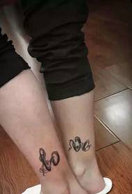 par tetovaža tetovaža nogu tetovaža izražava ljubav