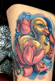 leg personality duck tattoo pattern