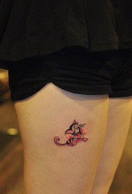 prostituta hanka cute eta oso totem katu tatuaje eredua