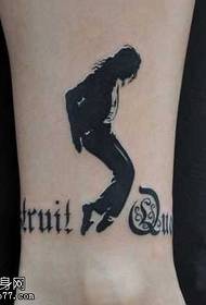 腿部迈克尔·杰克逊纹身图案