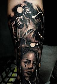 jambe classique personnalité noir et blanc portrait de femme tatouage photo