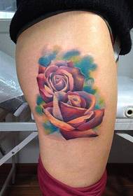 noha farba ruže tetovanie vzor