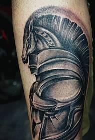 noga osebnost Roman Helmet tattoo poln čar