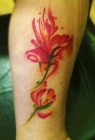 Нозе акварел цвеќиња тетоважи тетоважи убави не сакаат