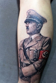 handsome chic Hitler tattoo pattern