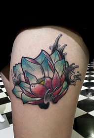beauty legs beautiful lotus tattoo