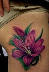 girl legs beautiful and beautiful part of the color lily tattoo figure
