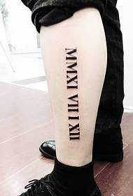 Slika rimske tetovaže u teletu 38858 - prekrasan uzorak čipke za tetovažu za lijepe noge
