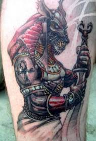 Persónuleiki Orc Warrior Tattoo á fætinum