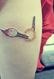 leg breaks the hope torch tattoo
