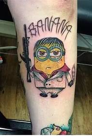 cute little yellow man tattoo picture