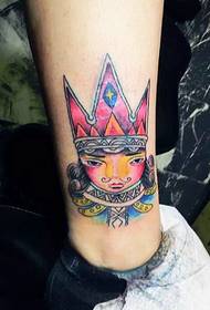 Персонализована боја принца аватар тетоважа слика ногу