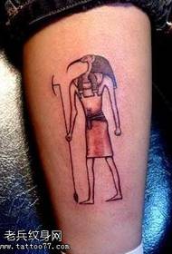 Ancient Egyptian mythology painted tattoo pattern