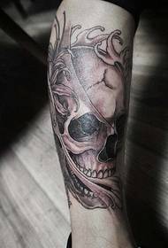 trend cool leg skull tattoo