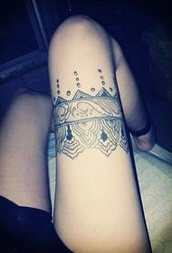 leg sexy lace tattoo