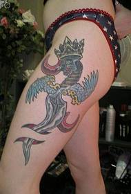 seksi sestra kreativna noga tetovaža lik