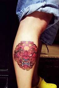 small color Tangshi tattoo pattern is very personality