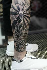 mazu baltu kurpju zēnu teļa melnbaltu totemu tetovējuma bildes