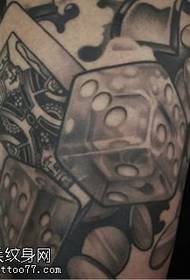 Legs of poker sieve tattoo pattern