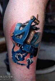 Patró de tatuatge de màquines de tatuatge amb potes exquisides