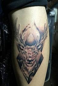 personality deer head and leg tattoo picture fashion generous