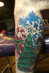 once a year Christmas totem tattoo