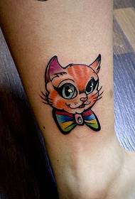 small color of a small cat tattoo picture