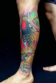 leg color squid tattoo picture wins 38691-Take a portrait of the leg that keeps the daughter in the heart forever