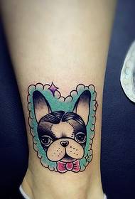 Mi propia imagen de tatuaje de pierna de perro Lindo muy