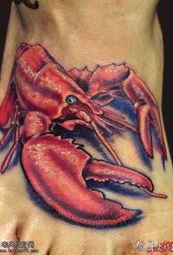 Leg lobster tattoo pattern