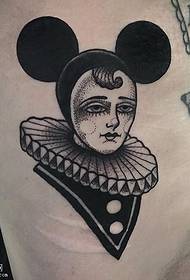 Leg real Mickey tattoo pattern