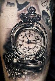 personnalité tendance horloge horloge modèle jambe tatouage