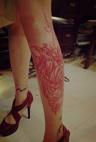 beauty leg cut meat phoenix tattoo