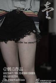 Bedro gotički engleski uzorak tetovaža